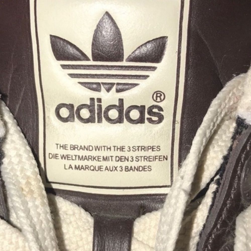 VTG, 2005 Classic Retro Adidas Chocolate Brown and Cream Sneakers Size 9.5US - Picture 3 of 10